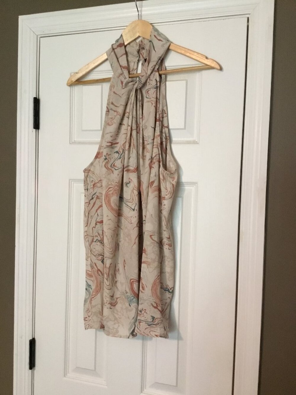 Torrid - Marble Print High Neck Halter Blouse - Sleeveless Plus Size Top - 2X